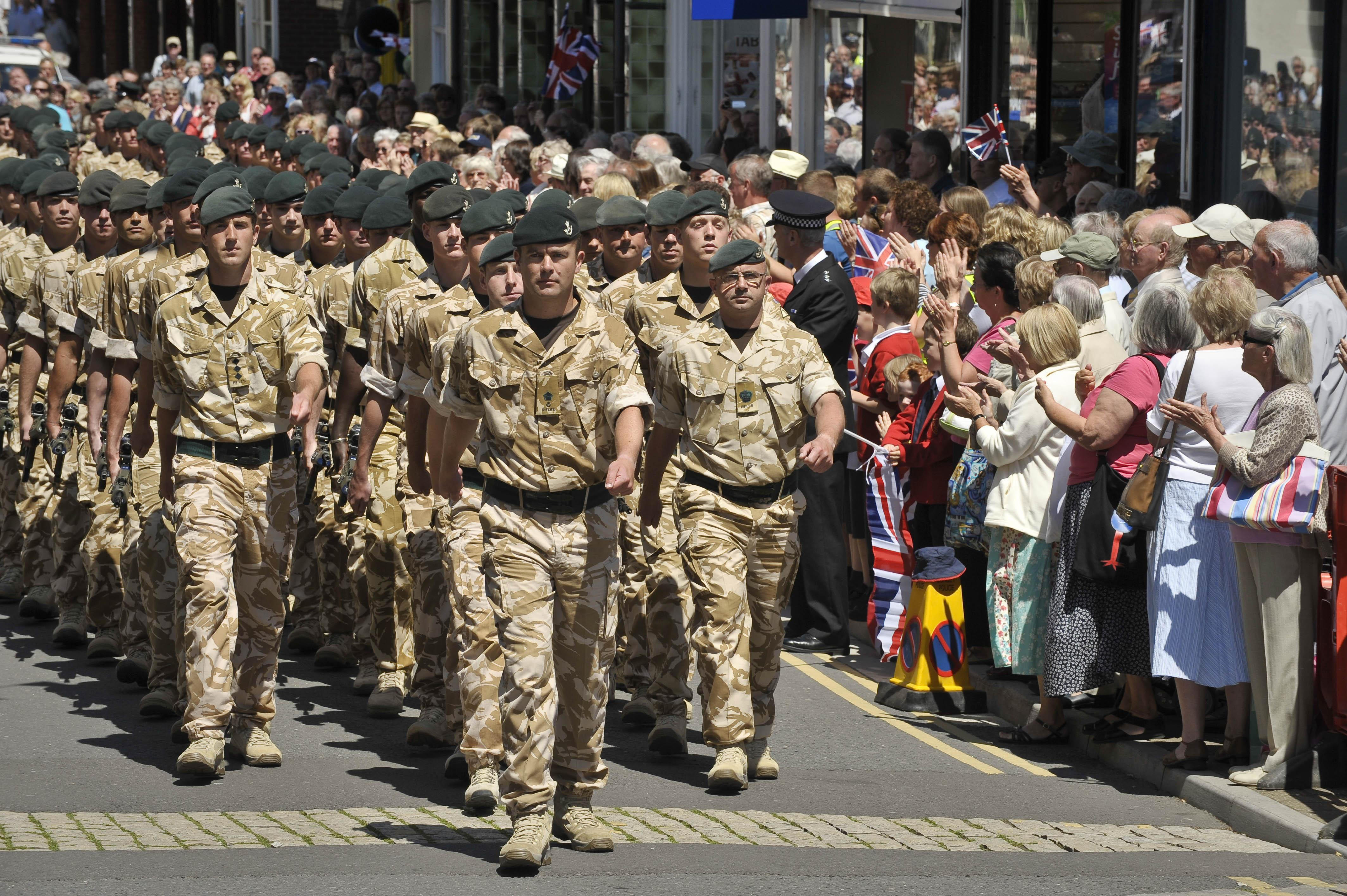 The Rifles parade